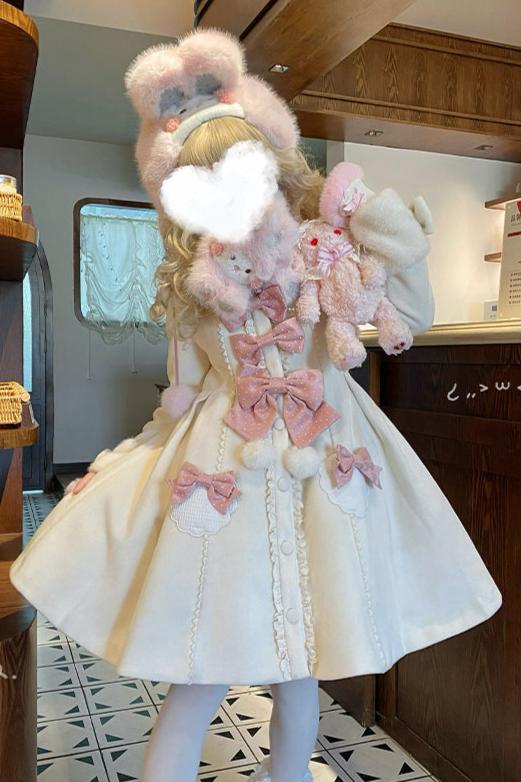 予約商品】3Colorsファートリムケープリボンロリータスイートスタイル