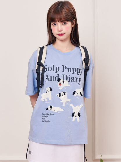 Dog Design Blue T -shirt