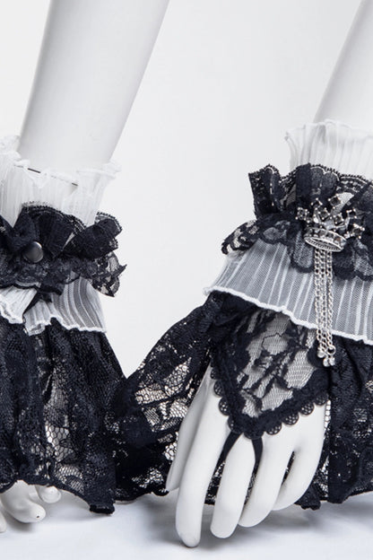 Gothic Noble Delicate Crown Lace Gloves