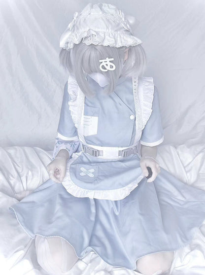 [Angel Neighborhood👼Aqua Medical Subculture Dress + Apron