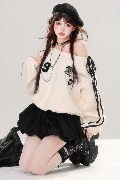 Short Loose Patchwork Sweatdress