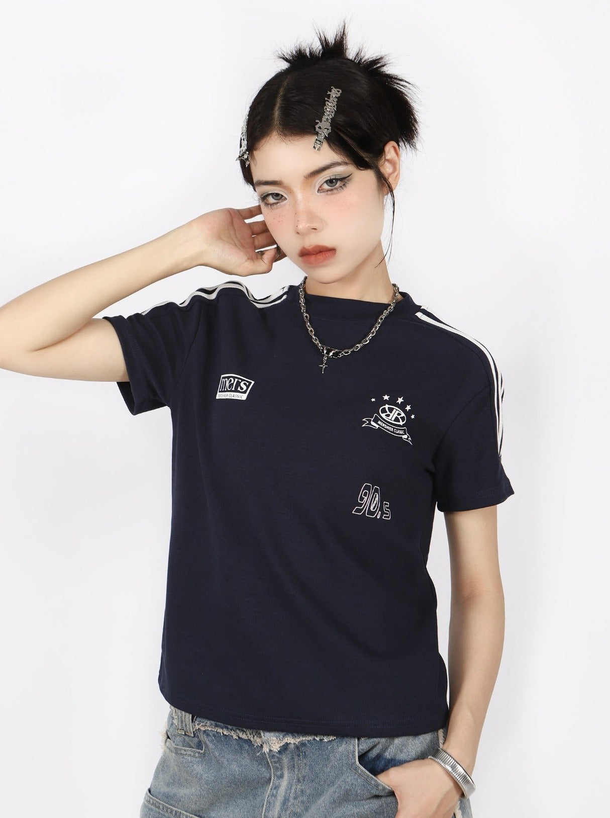 American retro sports style polo tops