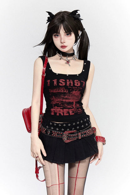 スターホローフードパーカー+ロックタンクトップス