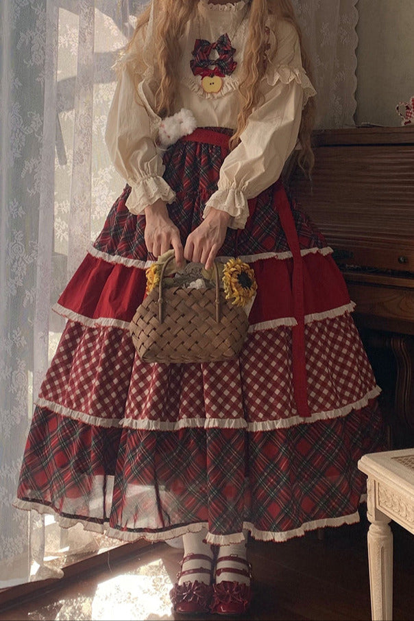 [Pre-order Deadline: January 31] Forest Berry Rabbit Multi-layer Tiered Skirt
