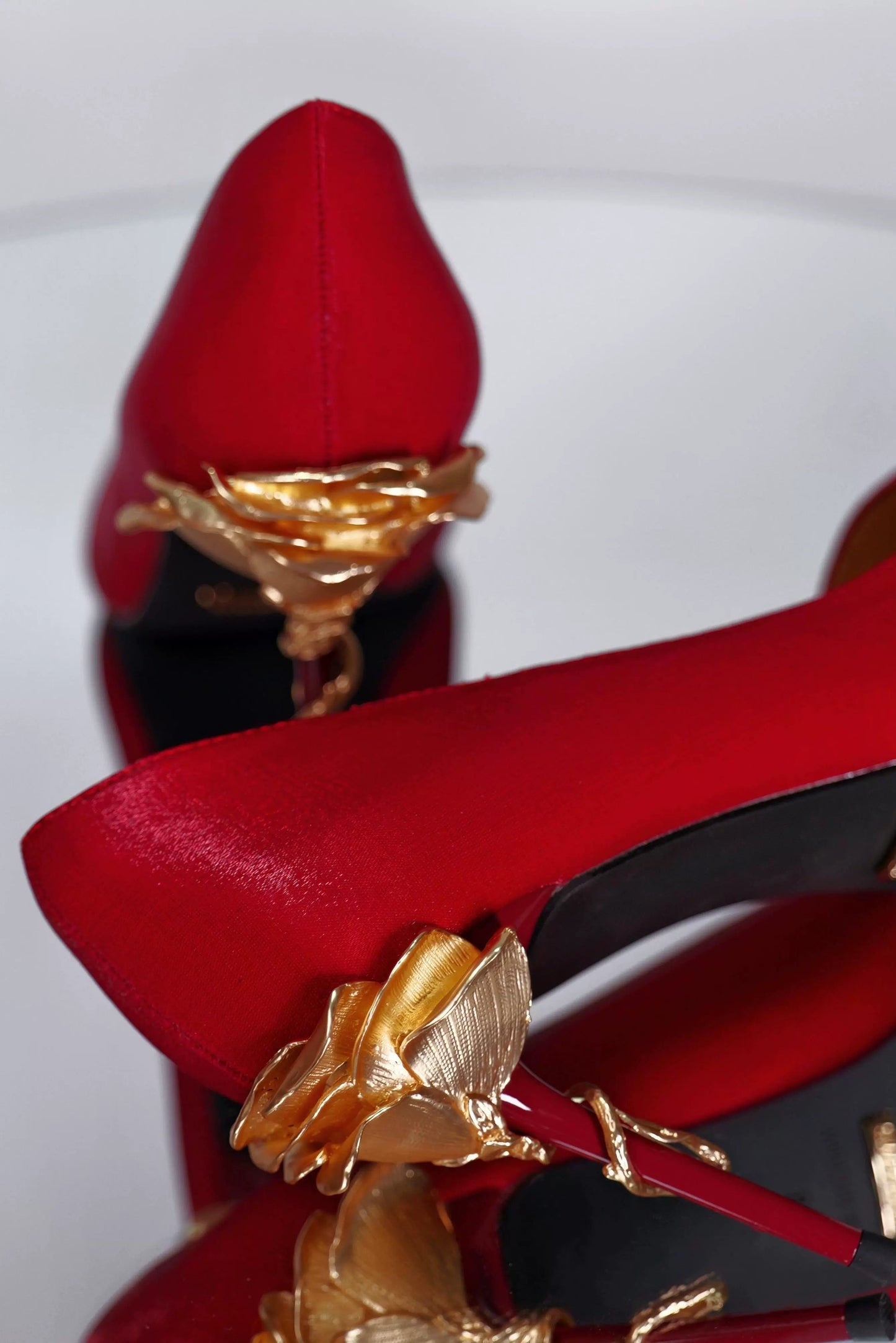 Rose Elegance Pointed Heels