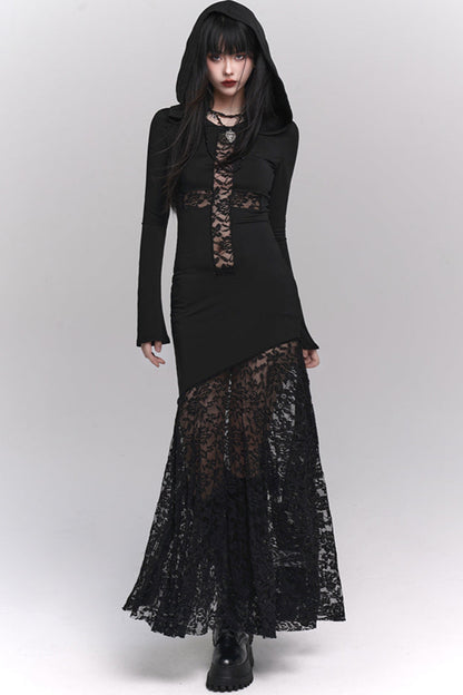 Lace Tight Mode Long Dress