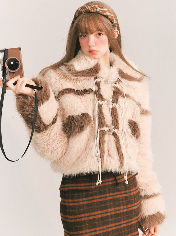 Milk Coffee Fur Short Coat