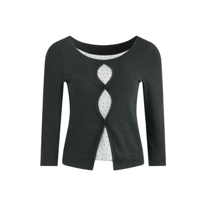 Cut-Out Design Slim Top