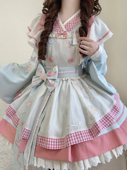 【12月6日予約締切】チャイナロリータエンブロイダリーメイドドレスセット＋ボンネット