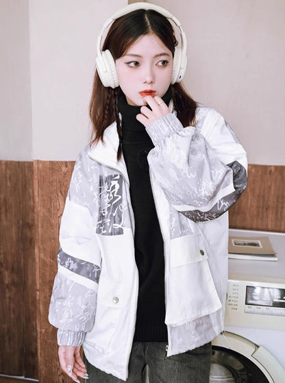 Retro Cool Stand Collar China Loose Jacket