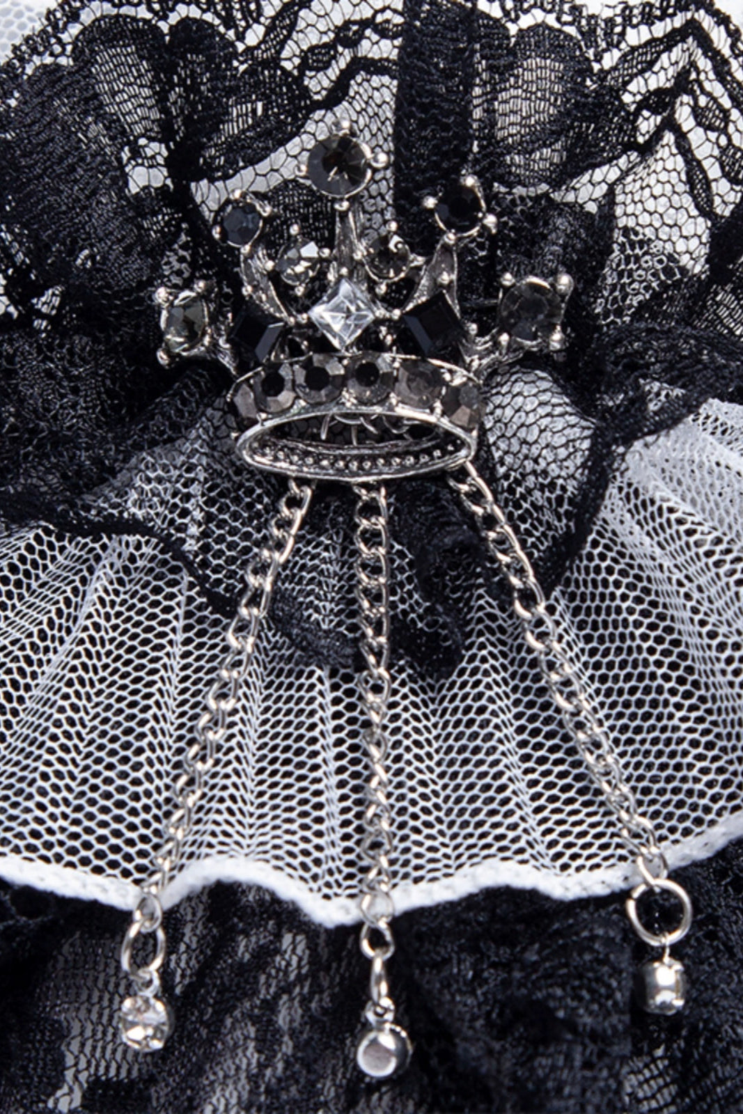 Gothic Noble Delicate Crown Lace Gloves