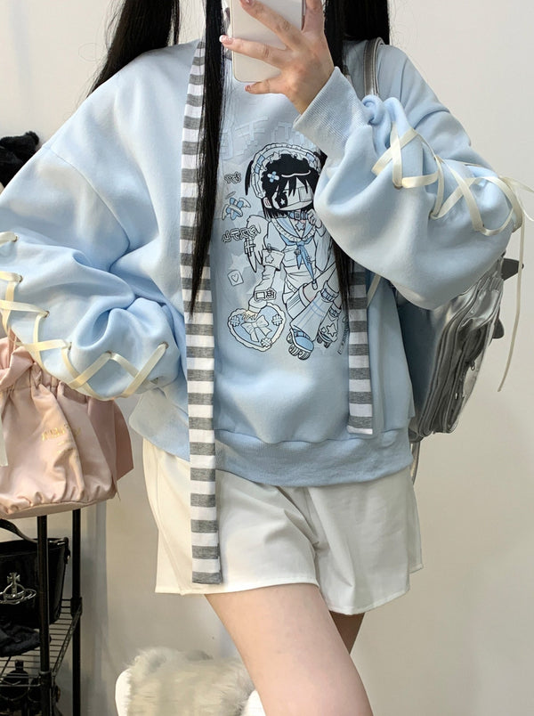 [Angel area👼] Lace -up print laundma Inn subculture trainer