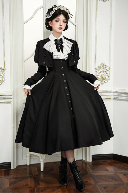 [Précommande jusqu'au 28 novembre] Sombre Night Poem Élégante chemise blanche foncée, robe, veste + Ensemble complet + Accessoires