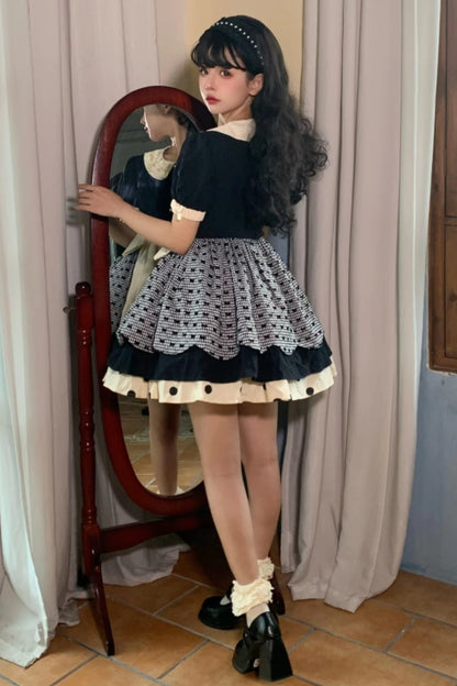 Peach Soda Dot Doll Lolita Dress