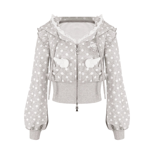 Dot Bunny Hooded Hoodie + Cake Skirt