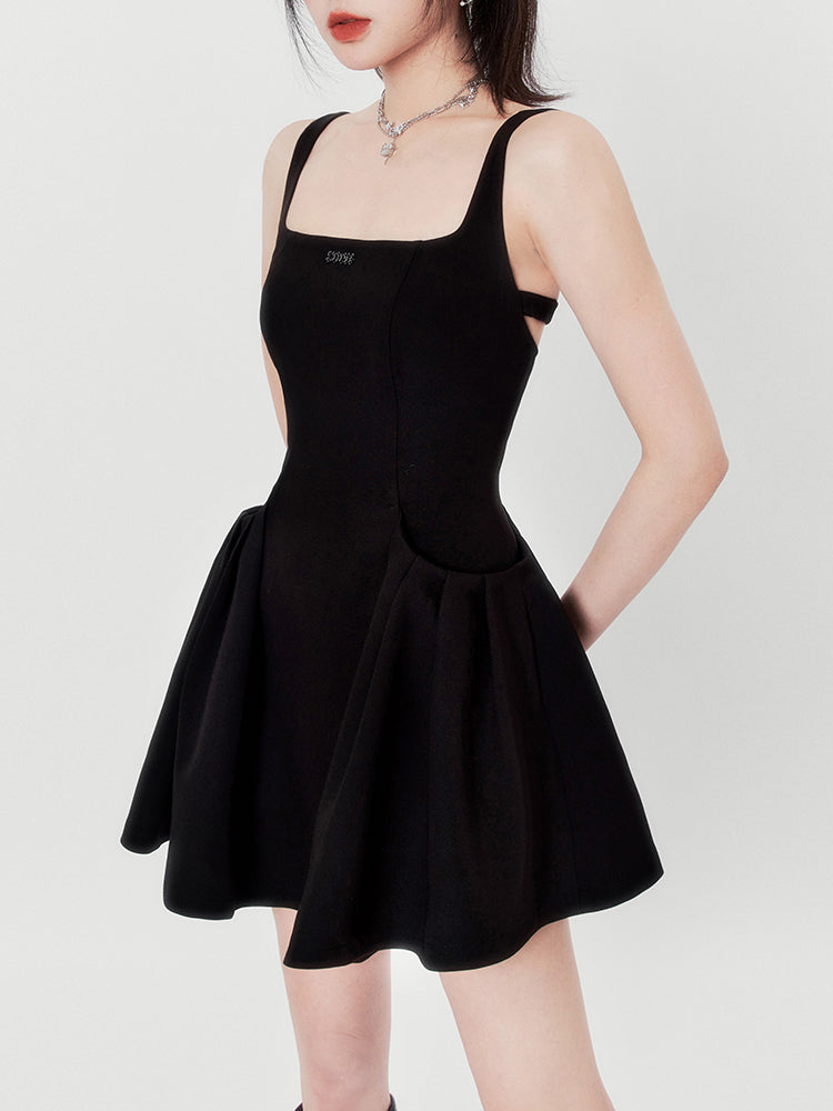 Black suspender outlet dress