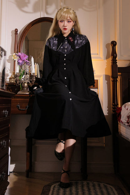 French Elegant Long Shirt Dress