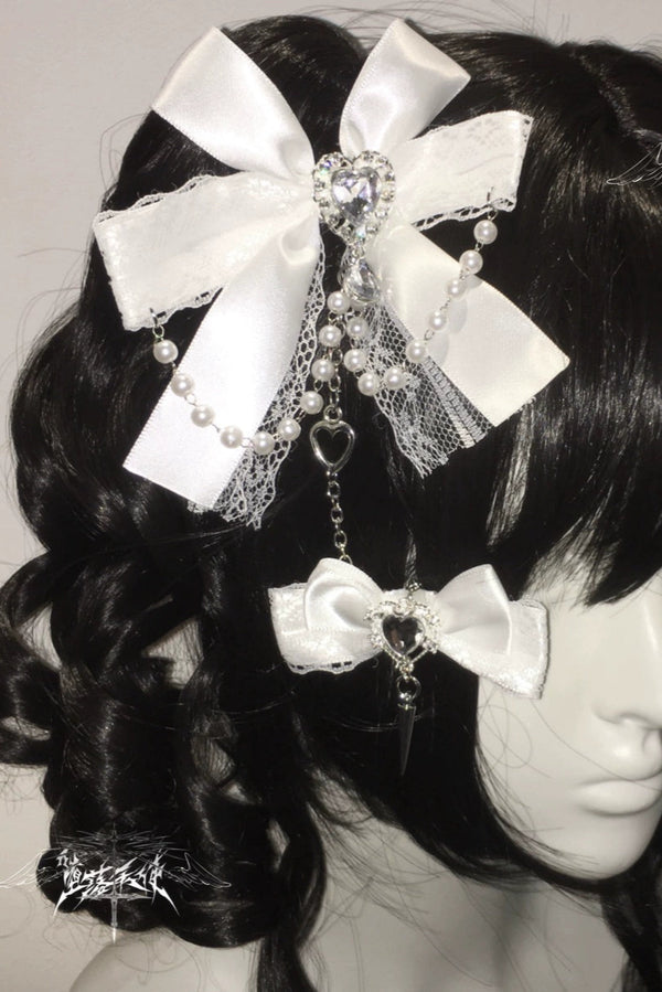 レースリボンサブカルクリップ