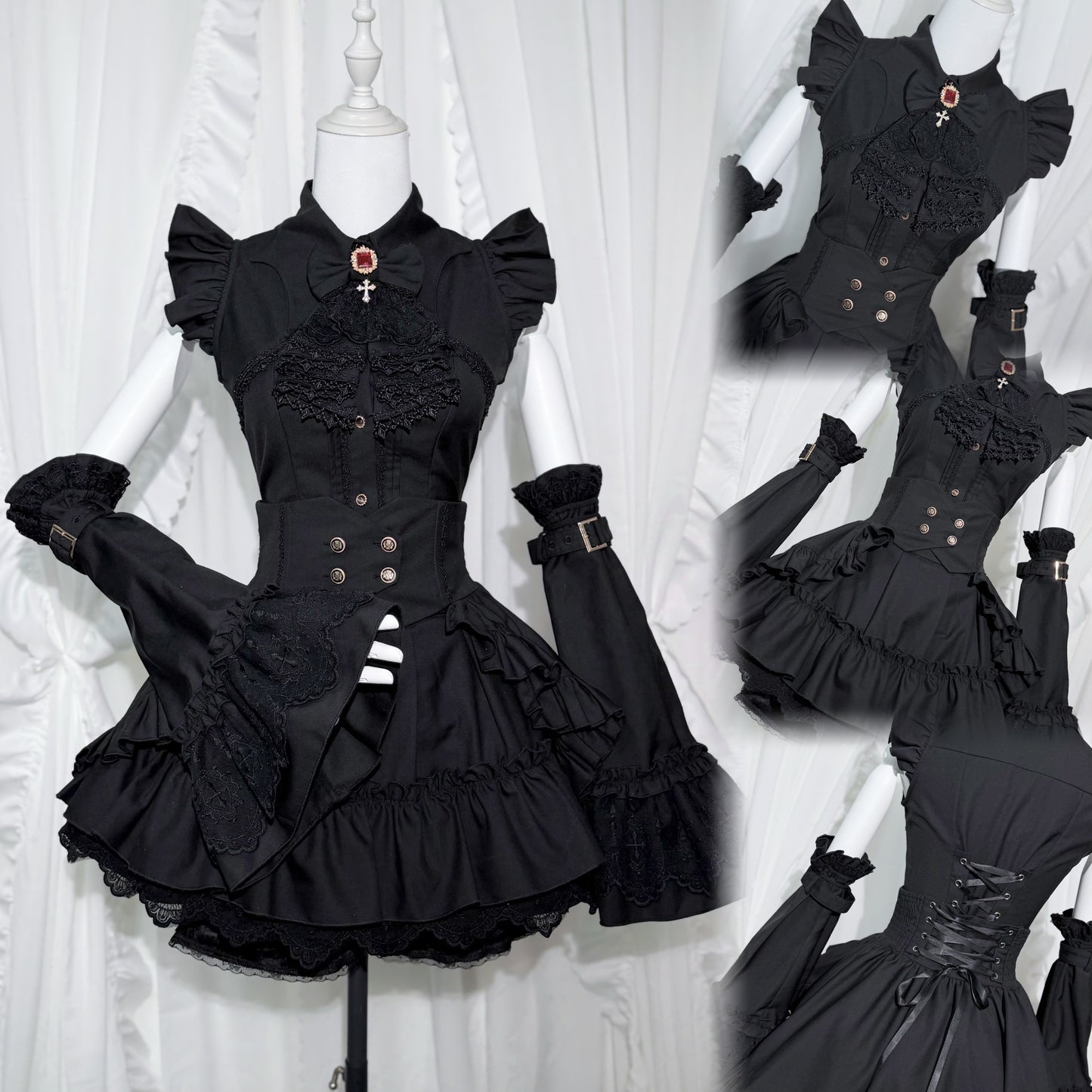 Ärmelloses Gothic-Oberteil