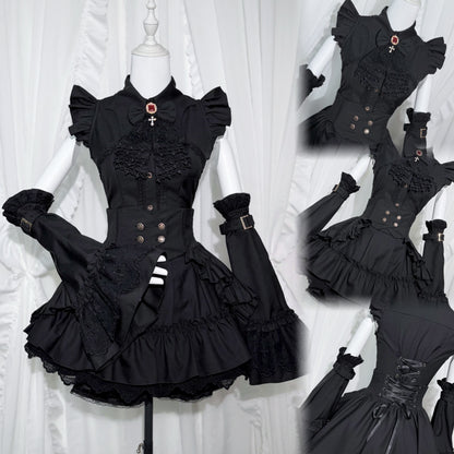 Ärmelloses Gothic-Oberteil