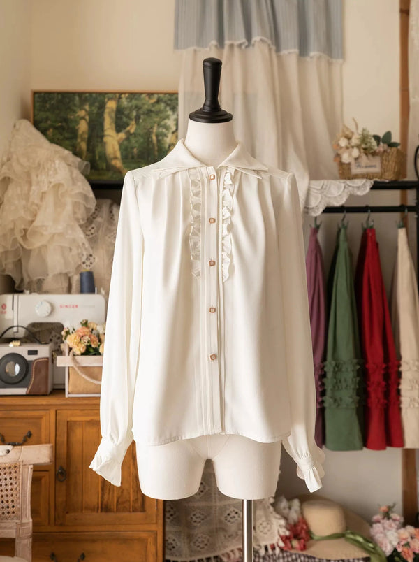 【予約商品】レトロエレガントダブルカラーシャツ