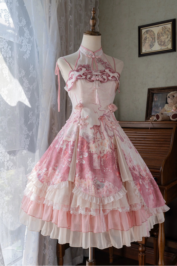 【予約商品】ラブロリータスイートフラワーチャイナドレス