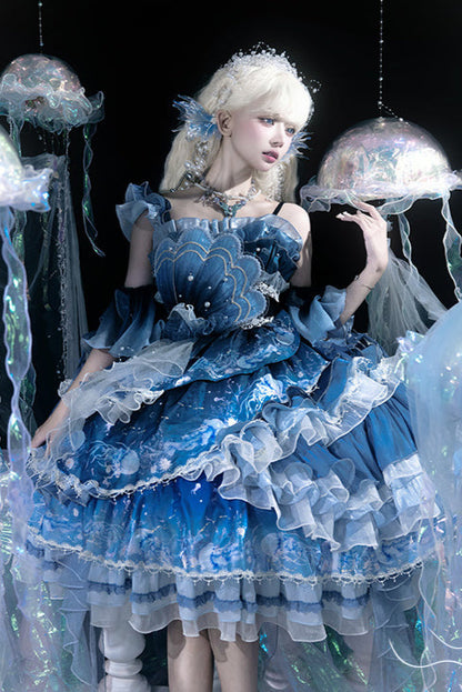 ジェリーフィッシュグラデーションファンタジードレス＋アクセサリー