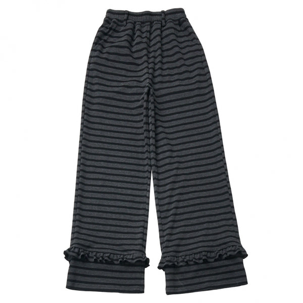 ラペルレーススタートップス+フリルパンツ