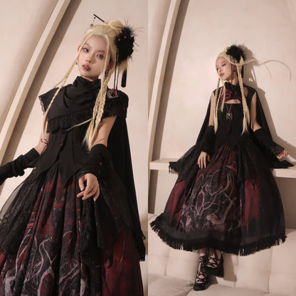 [Deadline for reservations: February 26th] Red Dragon x Black Dragon x Purple Snake Lolita China Gothic Setup