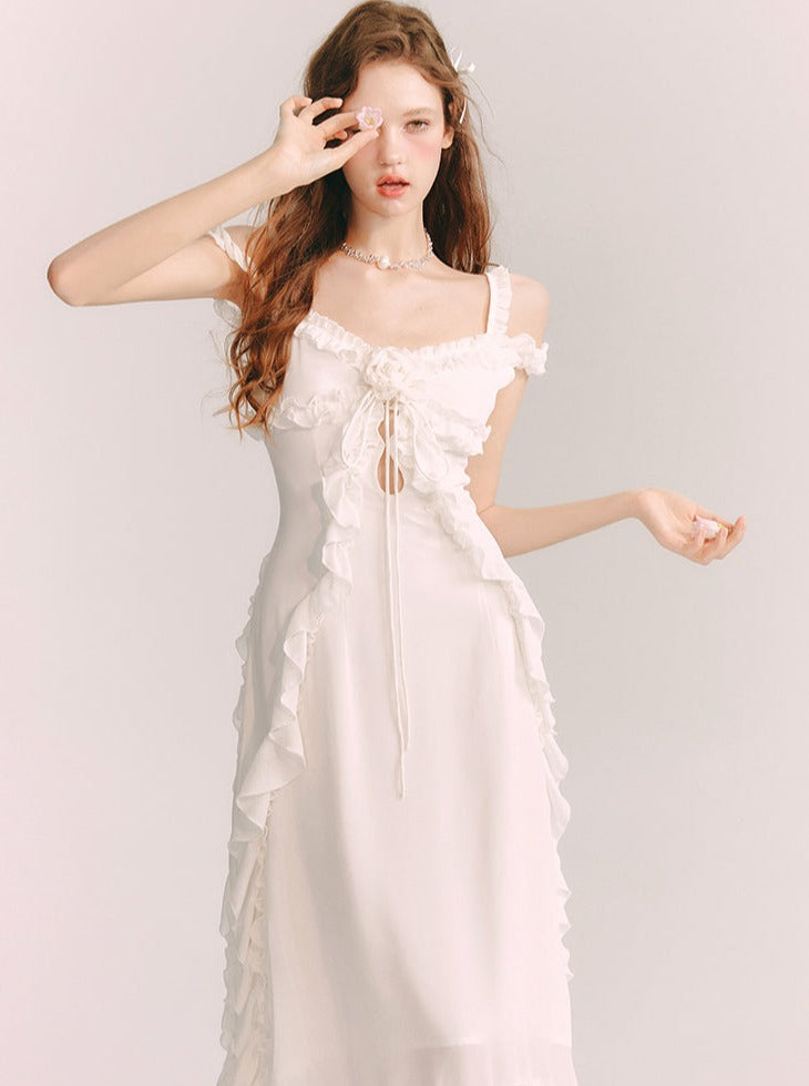 Chiffon Venus White Dress