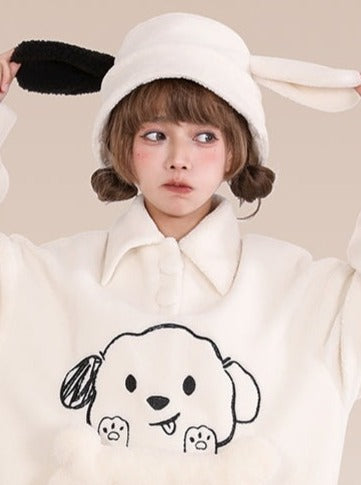 Monochrome Dog Bucket Hat