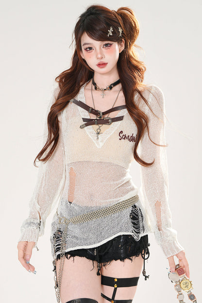Sheer Sunblock Smock Y2K Top