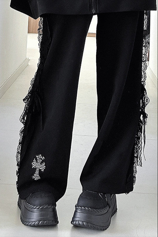 Subculture Lace Hooded Jacket + Shorts + Pants + Leg Warmers