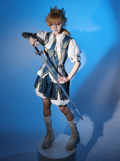 フォーエバーアイランドプリンスロリータトップス+バルーンパンツ+ベスト