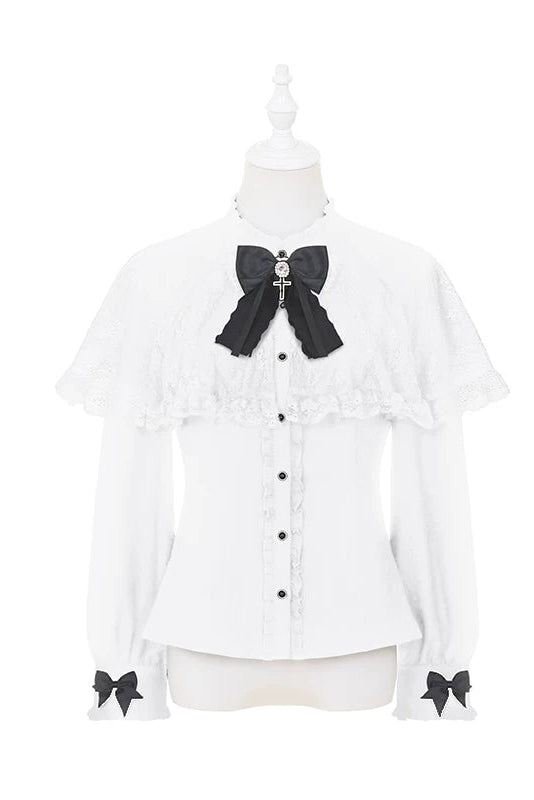 ケープスタイルシャツ+クロススカート+ハット