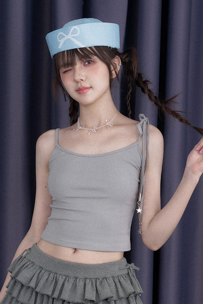 White Angel Wing Blouse + Inner Sleeveless Top