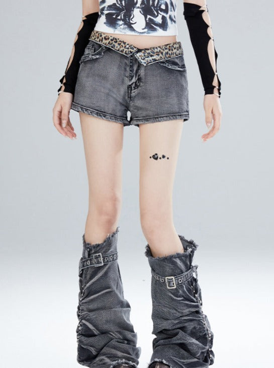 Hot Girl Denim Shorts + Leg Covers