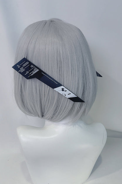 Große Haarspangen im mechanischen Digital-Glitch-Stil