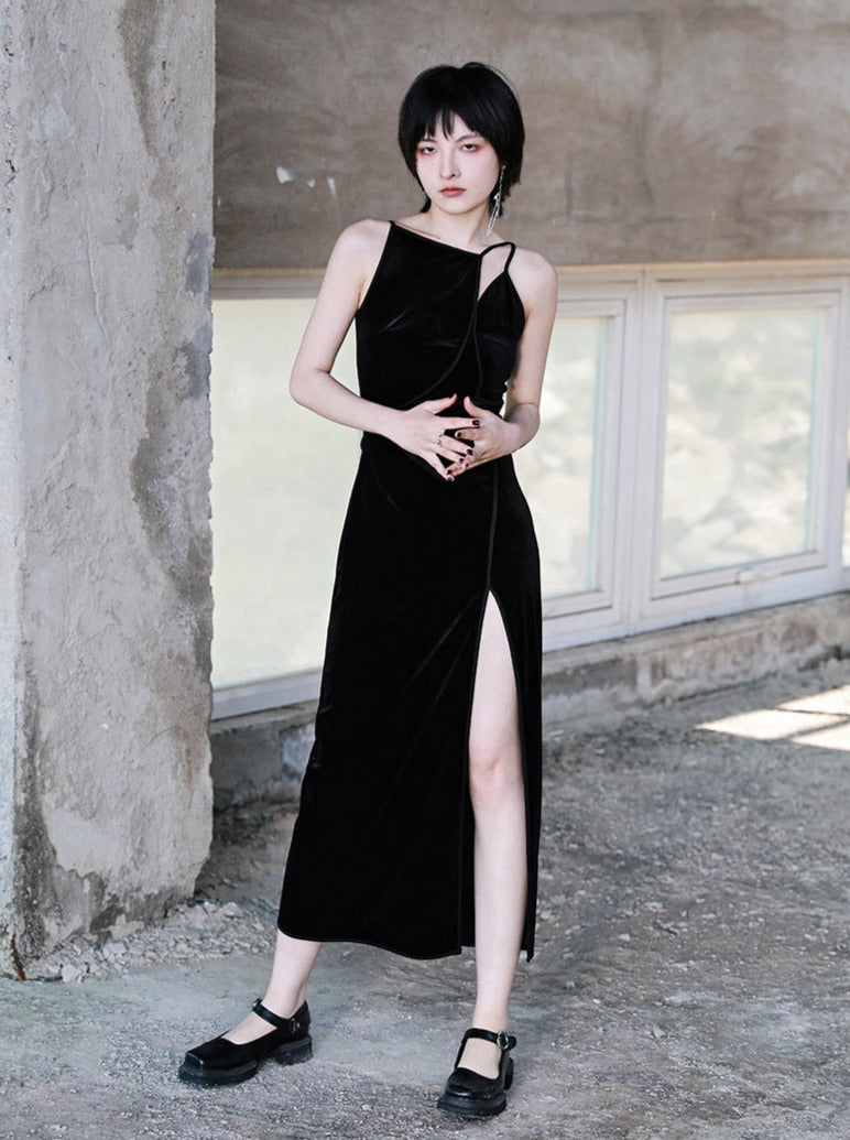 Suspender dress outlet black