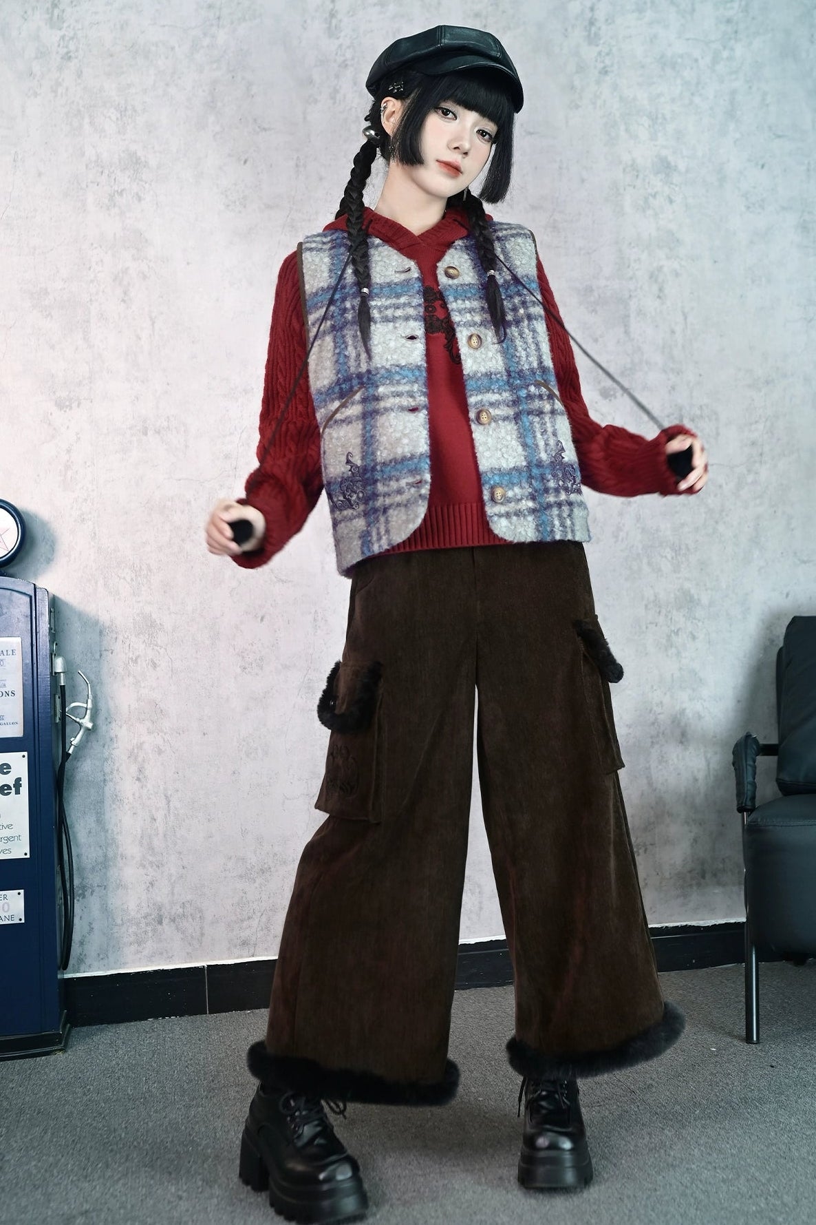 レトロカールイチェックベスト