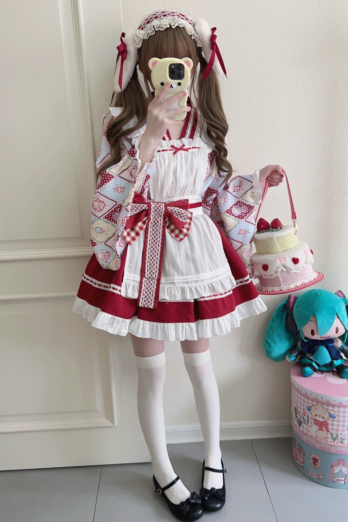 Retro Maid Cafe Japanese Lolita Set