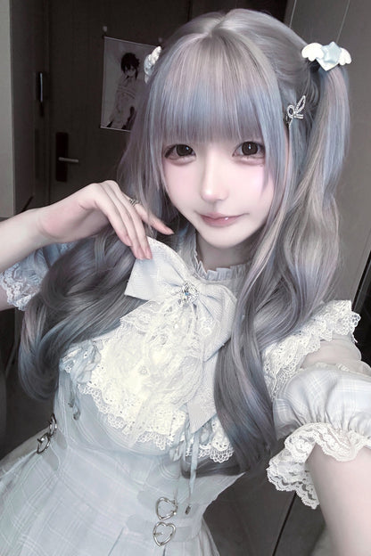 【予約商品】エンジェルグレーブルーチェックワンピース