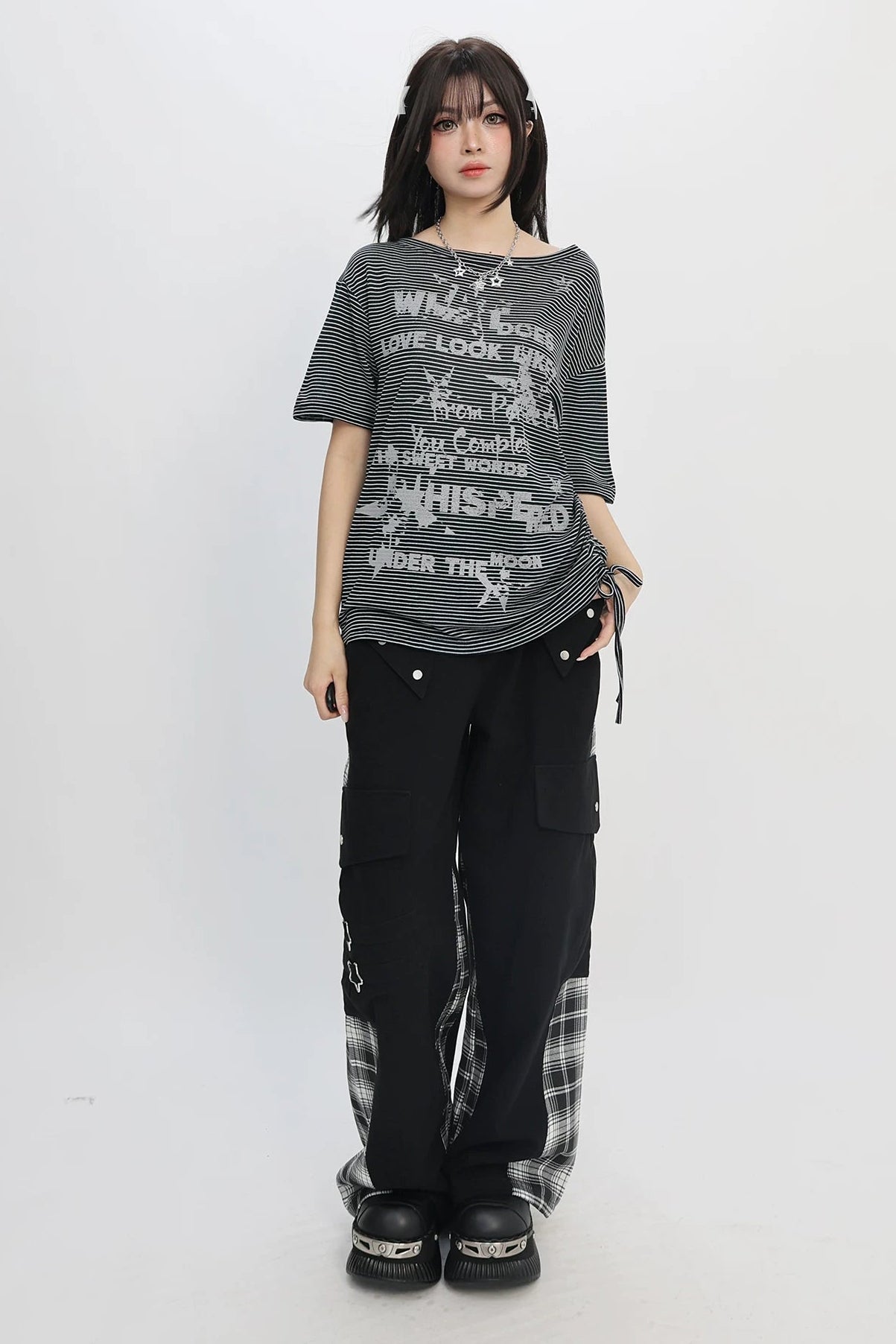 Graffiti Off-Shoulder Top