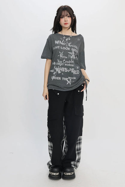 Graffiti Off-Shoulder Top