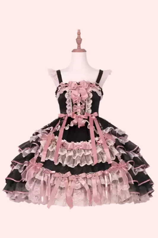 [Reservation deadline on October 18] Rose Garden Floral Pearl Ribbon Tulle Dress