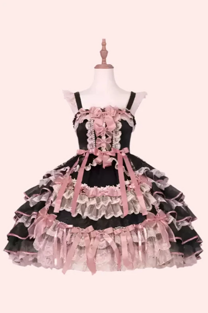 [Reservation deadline on October 18] Rose Garden Floral Pearl Ribbon Tulle Dress