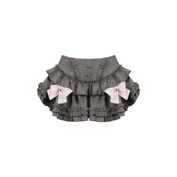 Peach Pink Corset Top + Dot Cake Skirt