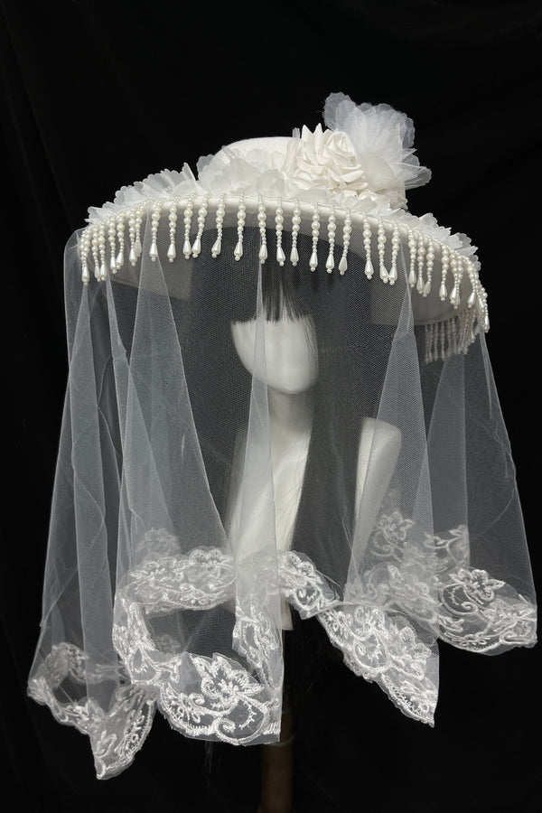 Sheer Design Lace Gothic Lolita Hat