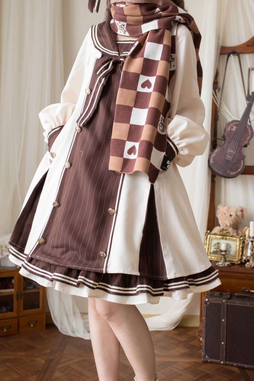 [October 18 reservation deadline] Sailor color A line layered dress