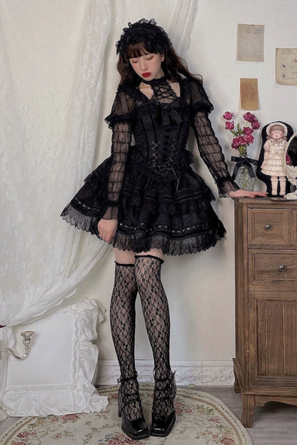 レーススクエアカラーロリータインナートップス